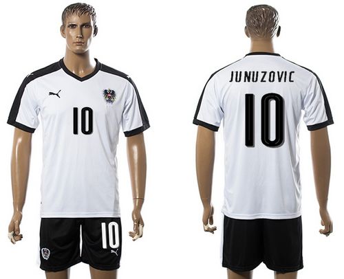 Austria #10 Junuzovic White Away Soccer Country Jersey